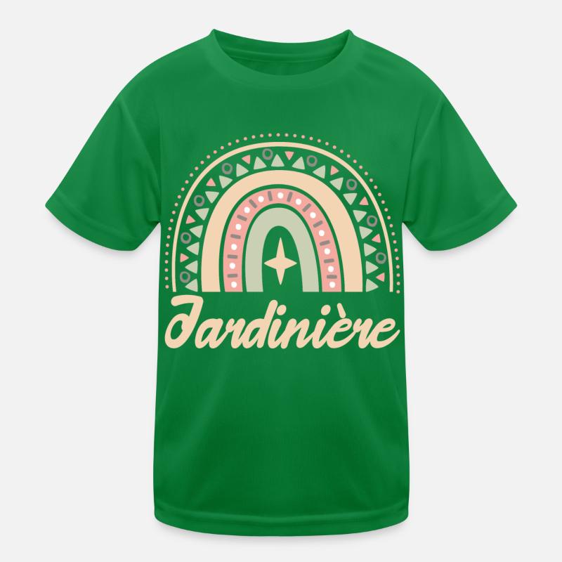 Cadeau Jardinière. Boho Rainbow jardinière. T-shirt sport Enfant