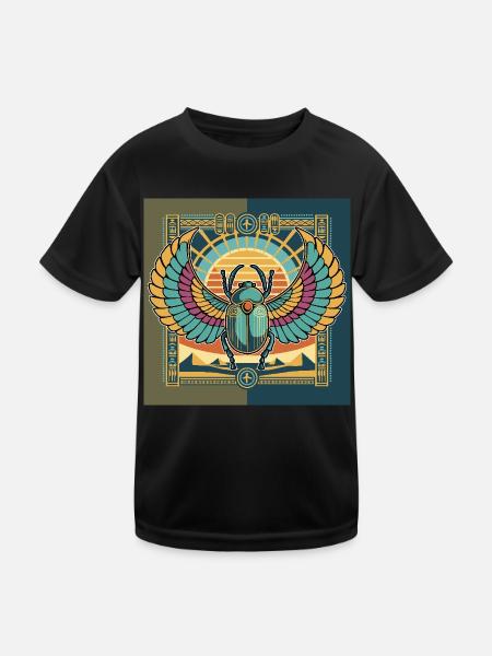 KHEPRI God of the Rising Sun - Kids Functional T-Shirt - black - Front