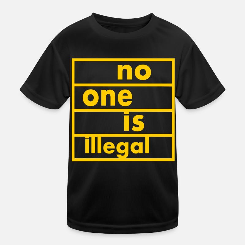 No one is illegal Kinder Funktions-T-Shirt