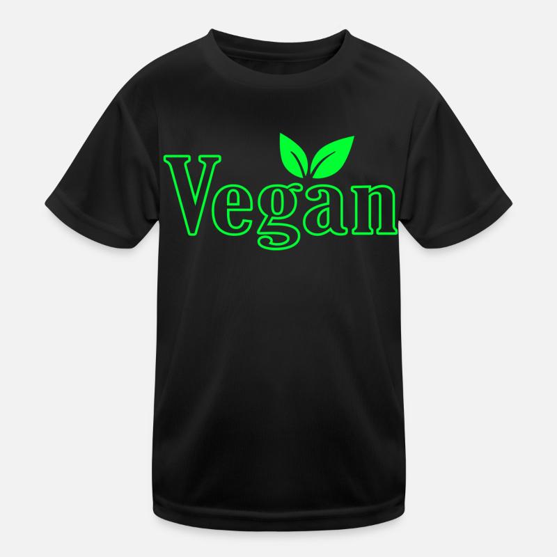 Végétalien avec les feuilles pour les végétaliens T-shirt sport Enfant
