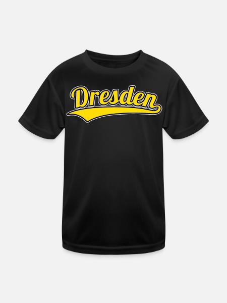 Dresden Deutschland Heimatstadt - Kinder Funktions-T-Shirt - Schwarz - Vorne