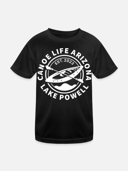 Canoe Life Arizona Design weiss - Kinder Funktions-T-Shirt - Schwarz - Vorne