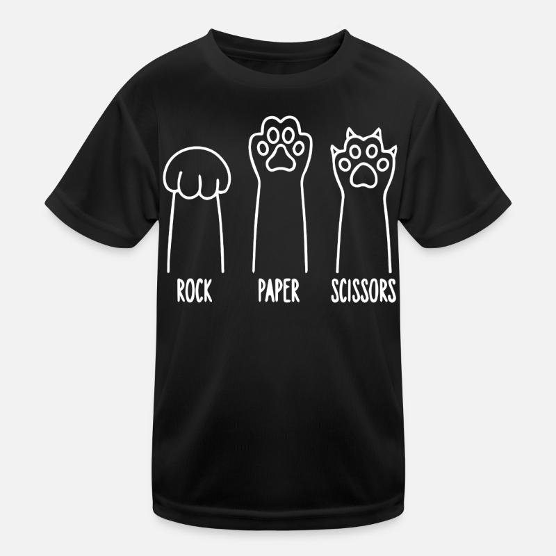 Ciseaux pour chien Papier de pierre Drôle T-shirt sport Enfant