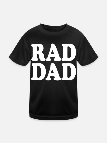 Rad dad - Kinder Funktions-T-Shirt - Schwarz - Vorne