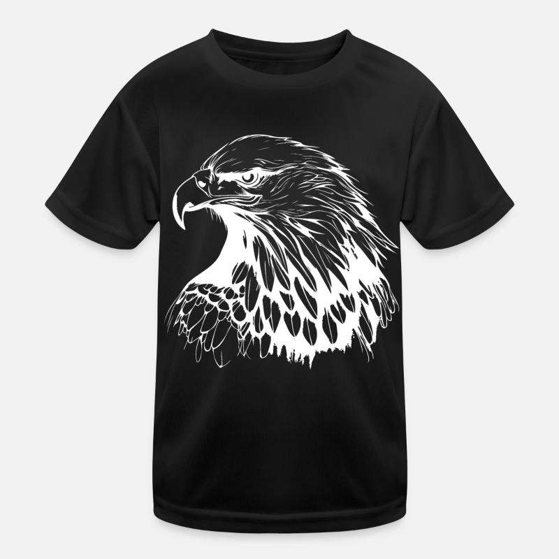 Hand gezeichnete Skizze eines Adlers Kinder Funktions-T-Shirt