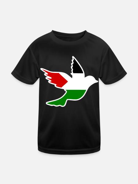 Free palestine dove of peace - Kids Functional T-Shirt - black