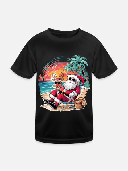 Weihnachten im Juli - Kinder Funktions-T-Shirt - Schwarz - Vorne