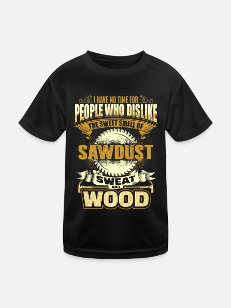 Carpenter - wood - sawdust - welding - EN - Kids Functional T-Shirt - black - Front
