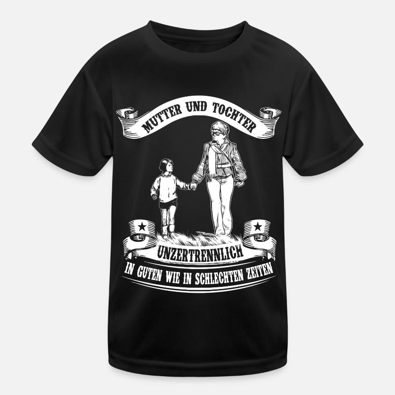 Mutter und Tochter - Unzertrennlich - Kinder Funktions-T-Shirt - Schwarz