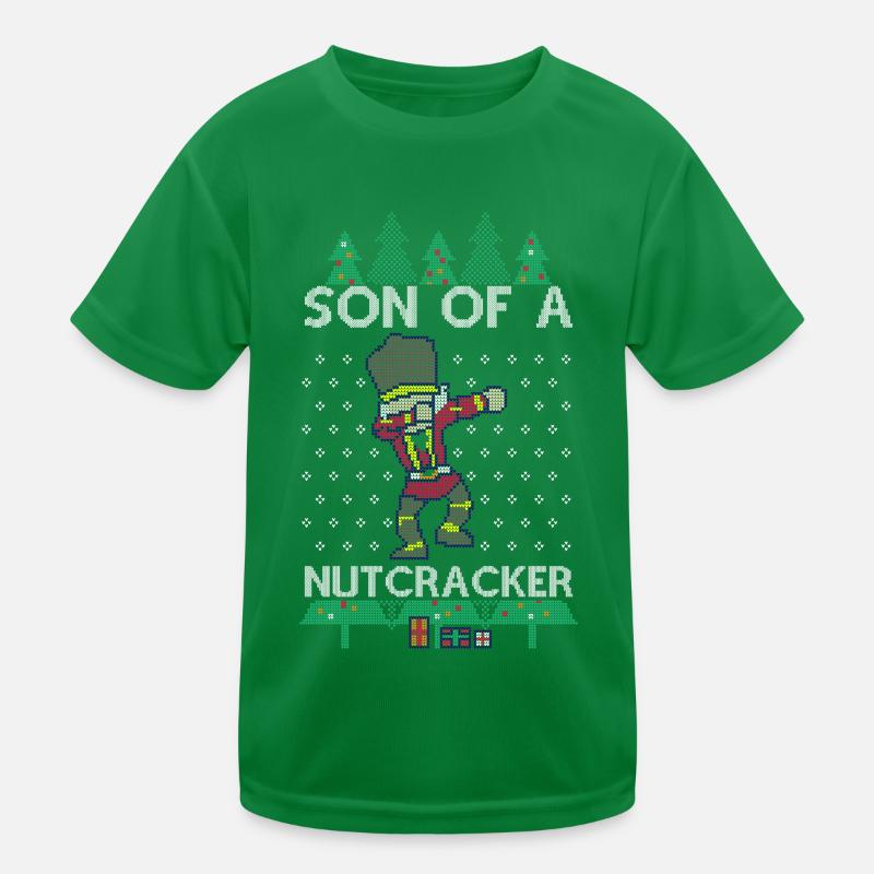 Dabbing Son of a Nutcracker Ugly Christmas Sweater Kinder Funktions-T-Shirt