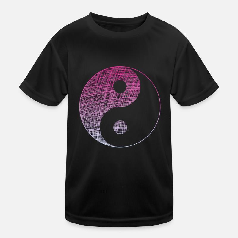 yin yang Vintage Kinder Funktions-T-Shirt