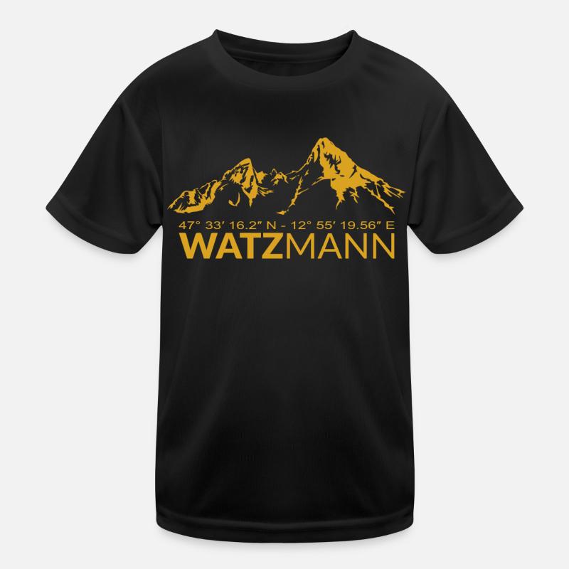 Watzmann GPS coordinates Latitude Longitude Kids Functional T-Shirt