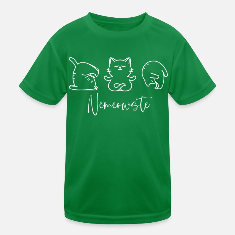Cat Yoga Funny Kids Functional T-Shirt