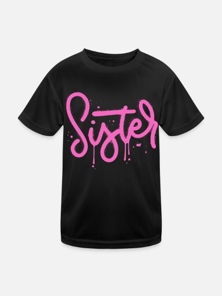 Sœurette - T-shirt sport Enfant - noir - Devant