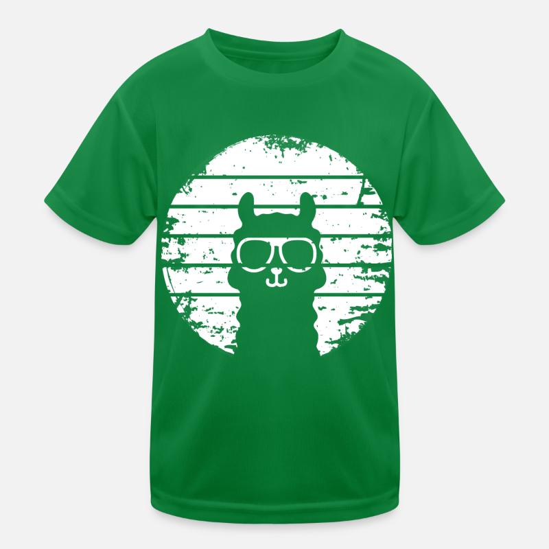 Lama rétro coucher de soleil T-shirt sport Enfant