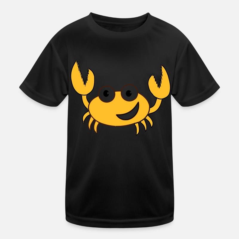 Krebs - Kinder Funktions-T-Shirt - Schwarz