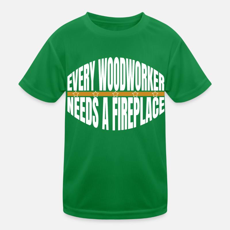 present logging funny woodworking daddesign Kids Functional T-Shirt