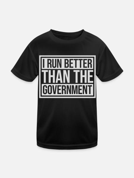 mieux fonctionner que le gouvernement - T-shirt sport Enfant - noir - Devant