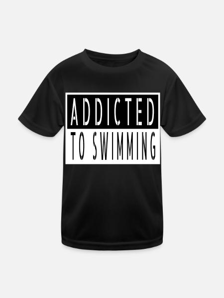 Funny Swimming Tshirts Swimmers Geek Quote - Kids Functional T-Shirt - black - Front