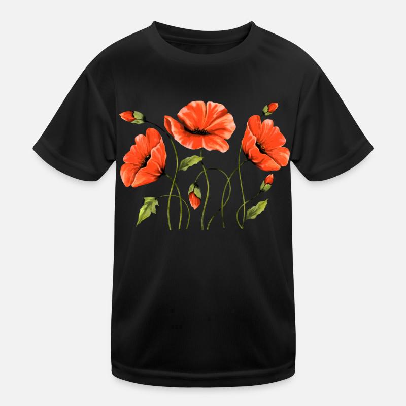 Blumen Kinder Funktions-T-Shirt