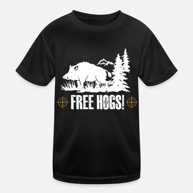 Free Hogs Kids Functional T-Shirt