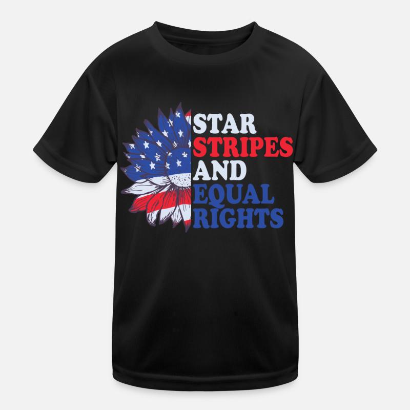 Rayures étoilées et égalité T-shirt sport Enfant