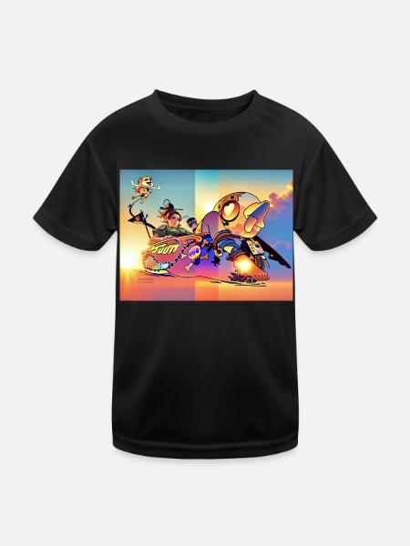 Chillen - Kinder Funktions-T-Shirt - Schwarz - Vorne