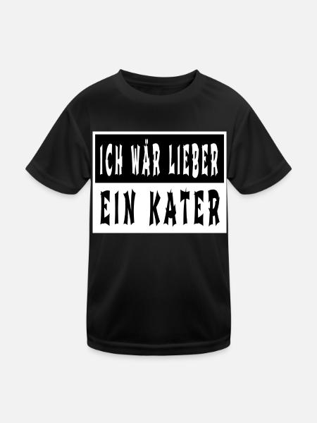 bday zitat meerkatze humor lustig perserkatze - Kinder Funktions-T-Shirt - Schwarz - Vorne