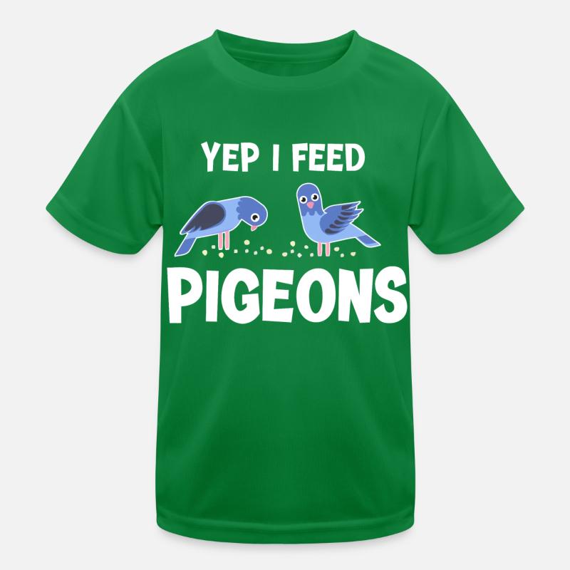 Pigeon Feeding Design for Pigeon Lovers Kids Functional T-Shirt