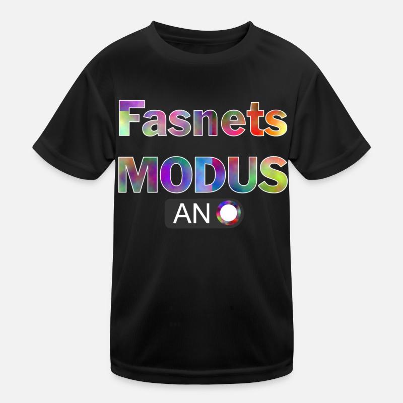 fasnetsmodus - Kinder Funktions-T-Shirt - Schwarz