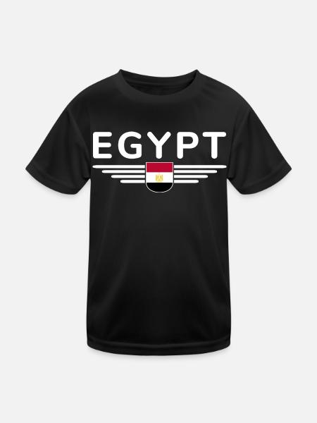 Égypte Fan Tenue T Shirt Design Mode - T-shirt sport Enfant - noir - Devant