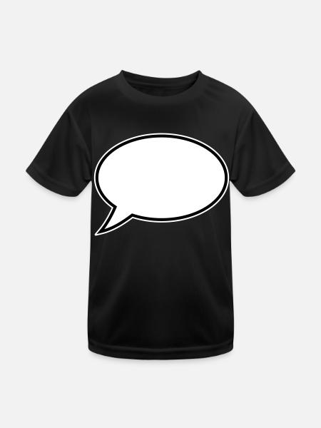 Speech Bubble Design - Kids Functional T-Shirt - black - Front