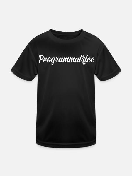 Programmatrice - T-shirt sport Enfant - noir - Devant