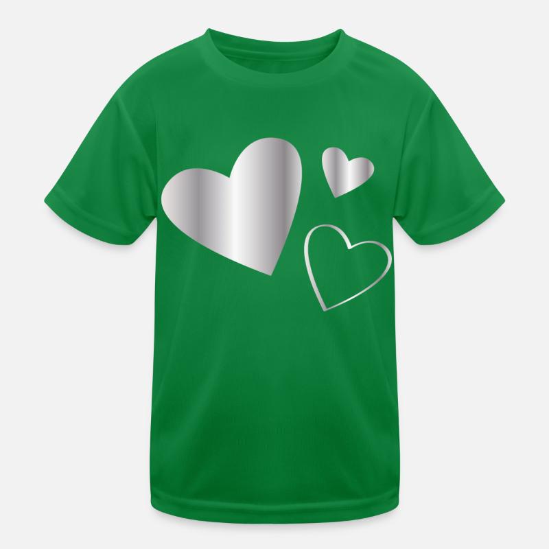 Hearts silver Kids Functional T-Shirt