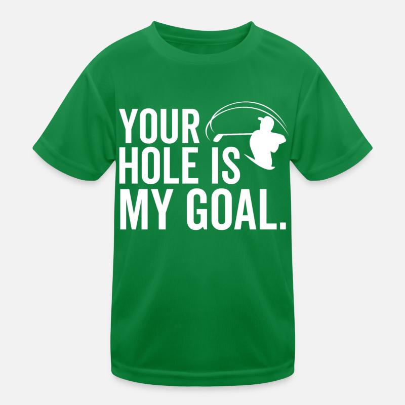 Golf Your Hole Is My Goal Kids Functional T-Shirt