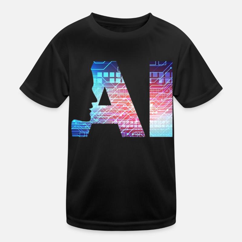 Künstliche Intelligenz - Kinder Funktions-T-Shirt - Schwarz
