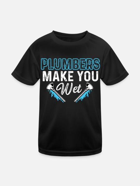 Make yourself wet Happy Worker Gift - Kids Functional T-Shirt - black - Front