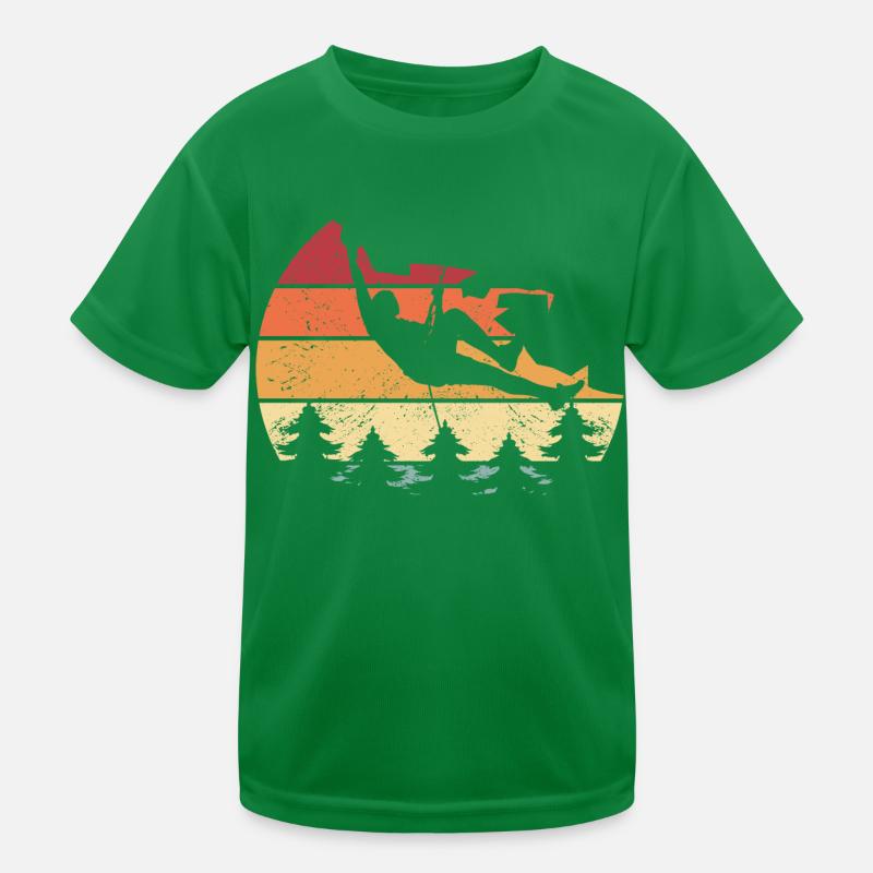 Vintage Bergsteiger Klettern Kletterer Bouldern Kinder Funktions-T-Shirt