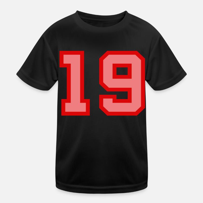 Coole Retro Retrostyle Jersey Nummer Rückennummer Kinder Funktions-T-Shirt