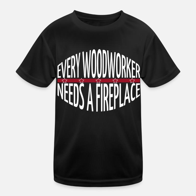 cool logging lumberjackwoodworking Kids Functional T-Shirt