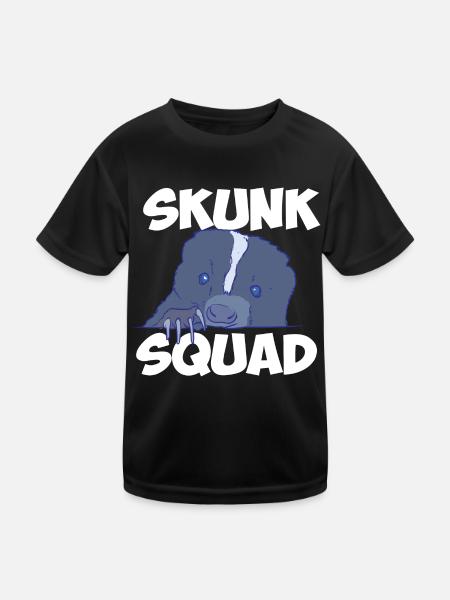 Skunk Squad - Kids Functional T-Shirt - black - Front
