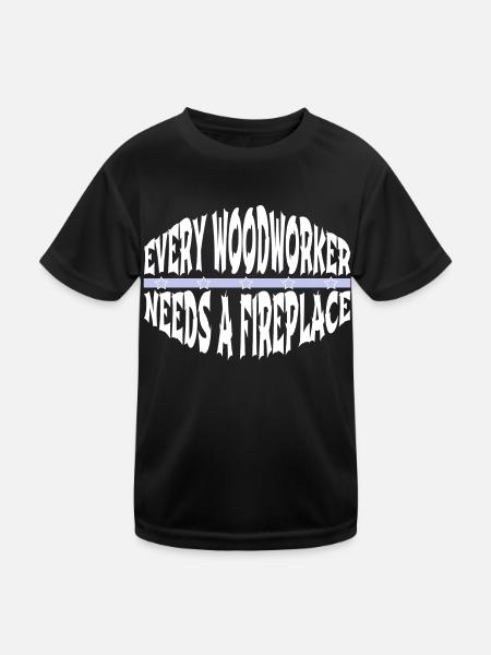carpenter girl tshirts funny quote jokes - Kinder Funktions-T-Shirt - Schwarz - Vorne