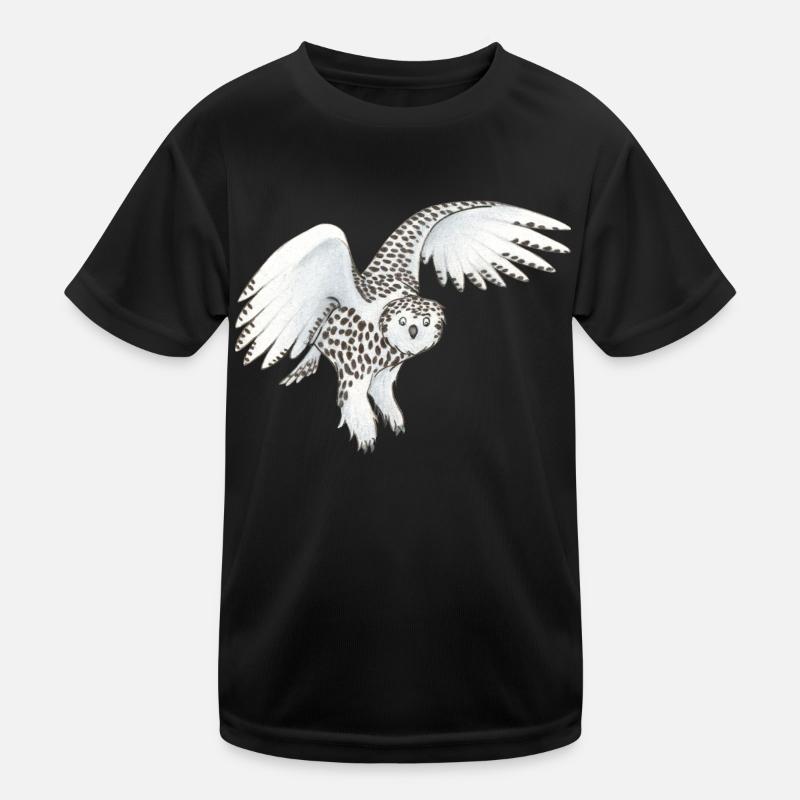 Schneeeule Kinder Funktions-T-Shirt