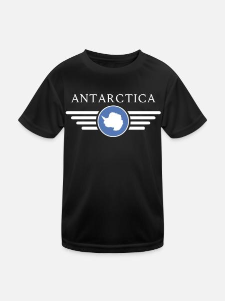 I Love Antarctica, Elegance Style Design T-Shirt - Kids Functional T-Shirt - black - Front