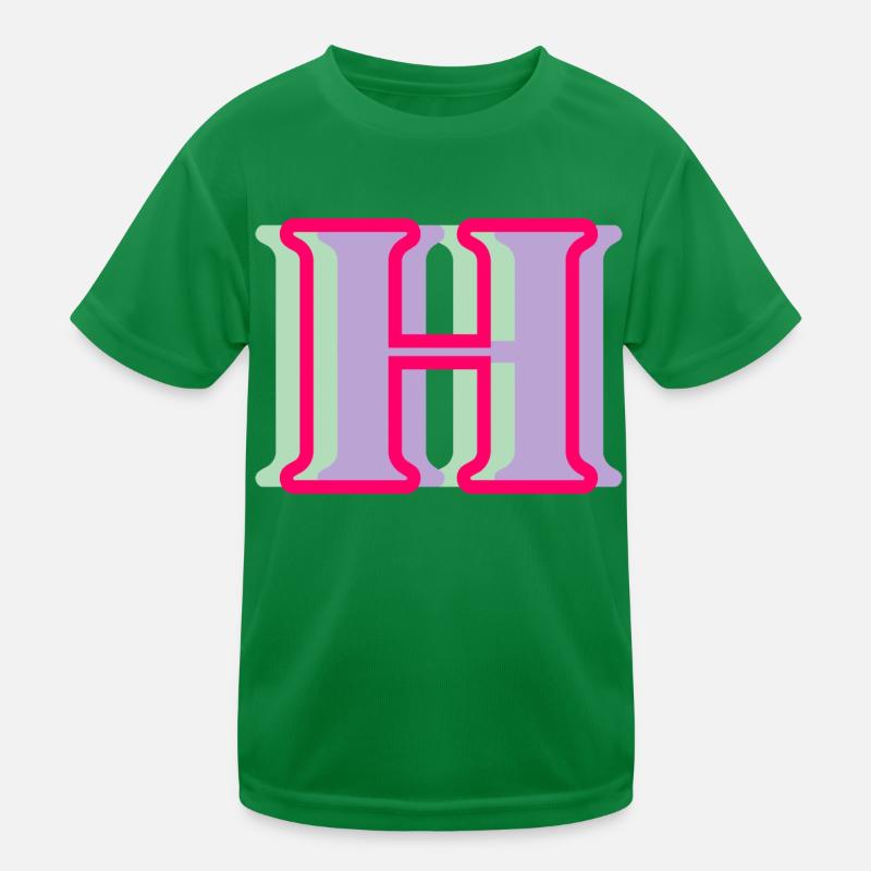 Multi-coloured letter h Kids Functional T-Shirt