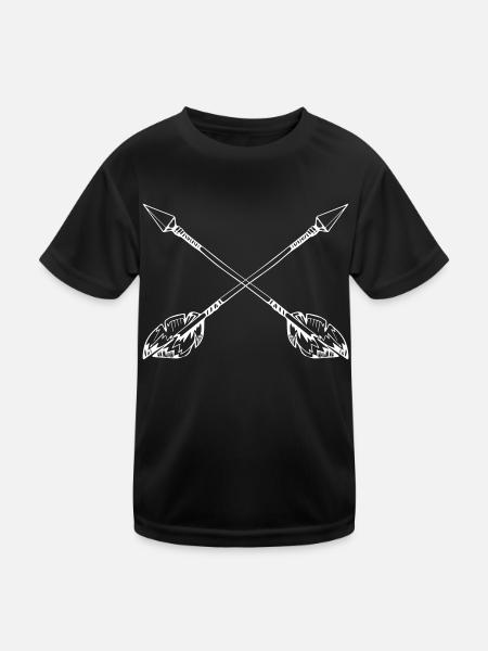 pfeile 2 - Kinder Funktions-T-Shirt - Schwarz