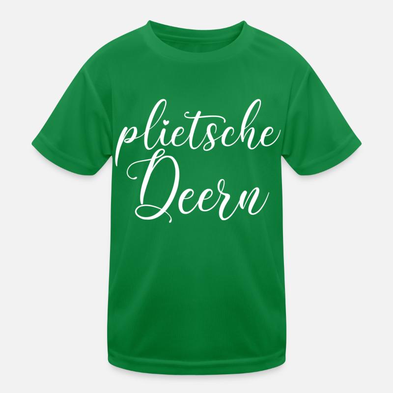 Plietsche Deern Plattdeutsch platt Spruch Sprüche Kinder Funktions-T-Shirt
