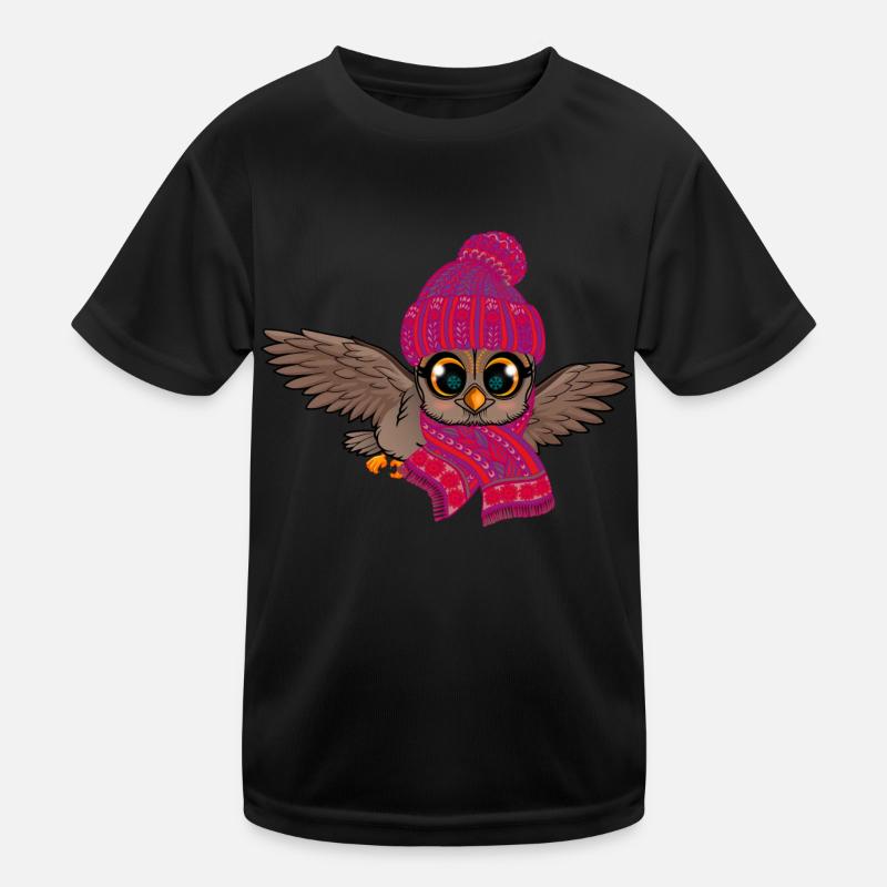Frost Owl Frostbite Autumn Winter Kids Functional T-Shirt
