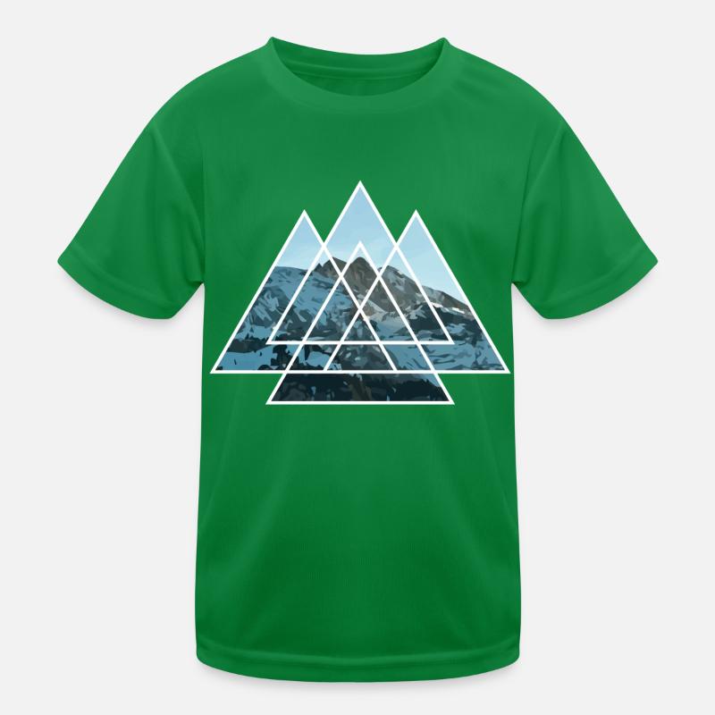 Triangle Mountains Kids Functional T-Shirt