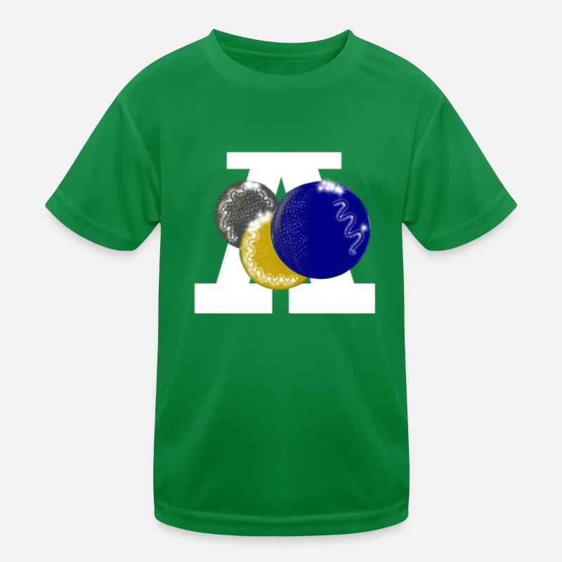 Ball Circle Design Glitter Noël Nouvel An A T-shirt sport Enfant